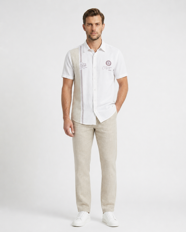 Plain Two-Lined Linen Shirt