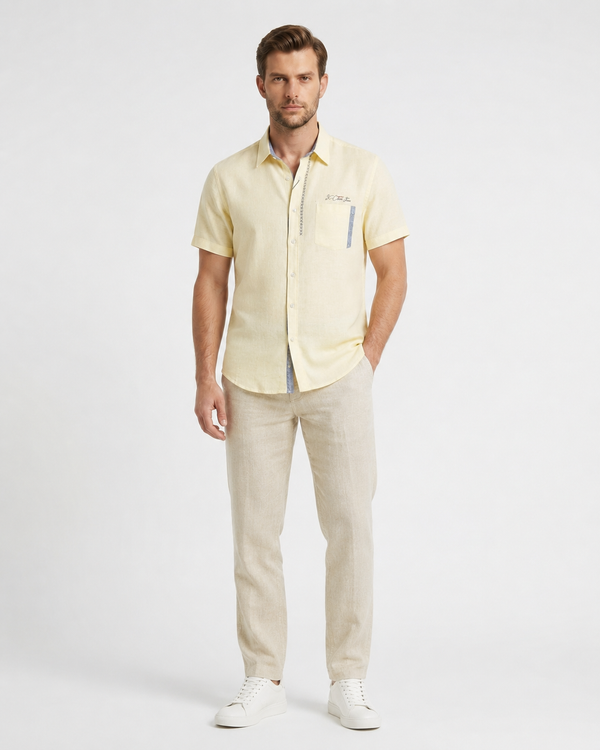 Linen Shirt with Pocket