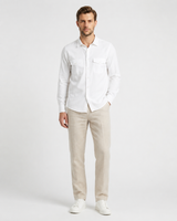 Oxford Long-Sleeve Shirt with Pockets
