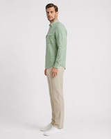 Plain Linen Shirt with Pockets