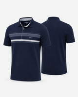Striped Half-Sleeve Polo T-Shirt
