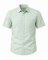 Plain Linen Half-Sleeve Shirt