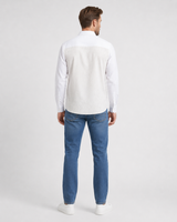Striped/Plain Linen Shirt