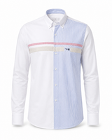 Striped/Plain Linen Shirt