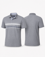 Striped Half-Sleeve Polo T-Shirt