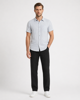 Plain Linen Half-Sleeve Shirt