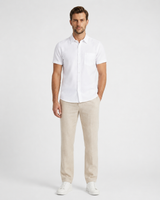 Plain Linen Half-Sleeve Shirt
