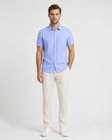 Plain Linen Half-Sleeve Shirt