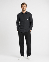 Plain Gabardine Long-Sleeve Shirt