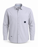 Plain Gabardine Long-Sleeve Shirt