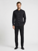 Plain Oxford Long-Sleeve Shirt
