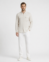 Plain Linen Shirt with Pockets
