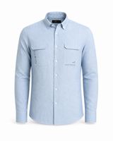 Plain Linen Shirt with Pockets