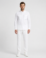 Plain Linen Shirt with Pockets