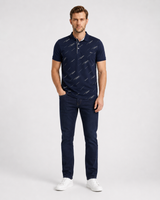 Printed Half-Sleeve Polo T-Shirt