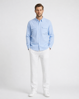 Plain Linen Shirt with Pockets