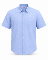 Plain Linen Half-Sleeve Shirt