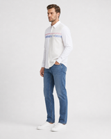 Striped/Plain Linen Shirt