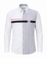 Striped/Plain Linen Shirt