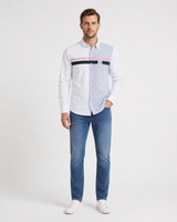 Striped/Plain Linen Shirt