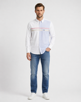 Striped/Plain Linen Shirt