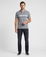 Striped Half-Sleeve Polo T-Shirt